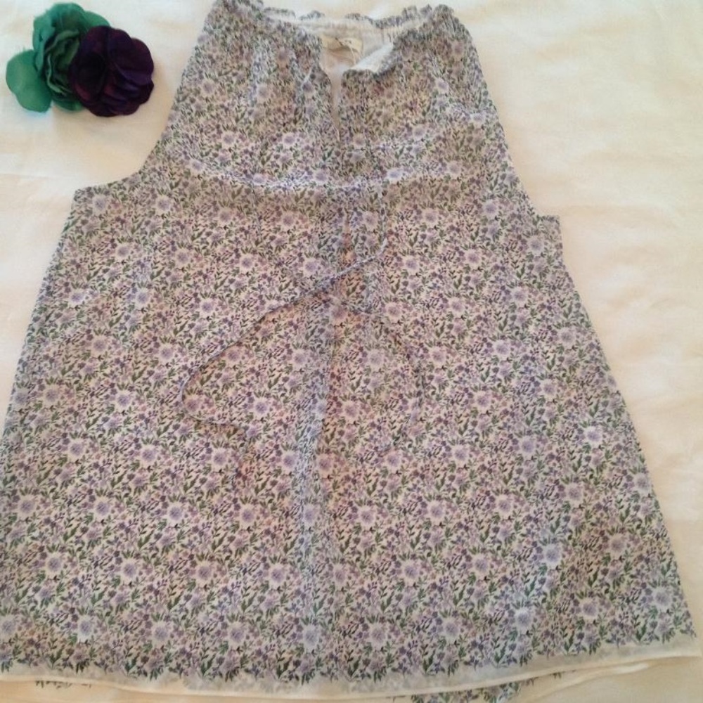 SALE NWT Max Studio FloralPrint Sleeveless Blouse
